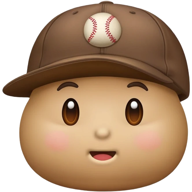 Poop wearing a ballcap emoji