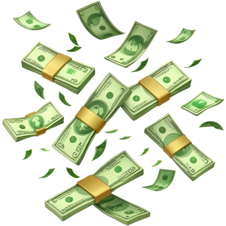 Flying pack of money emoji