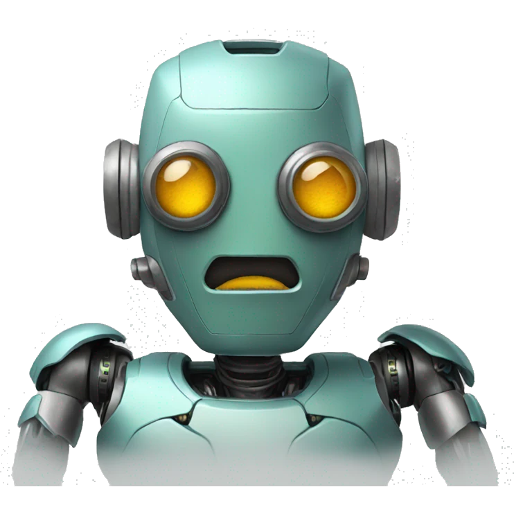 Stoned robot emoji