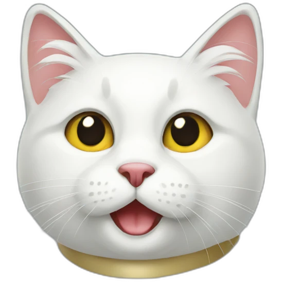 Christmas White Cat emoji
