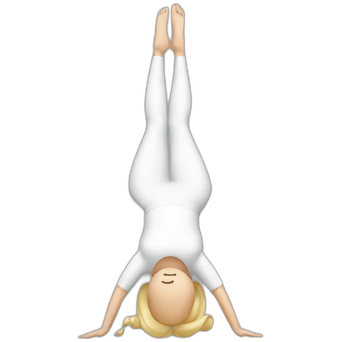 nurse dressed as a princess doing headstand emoji