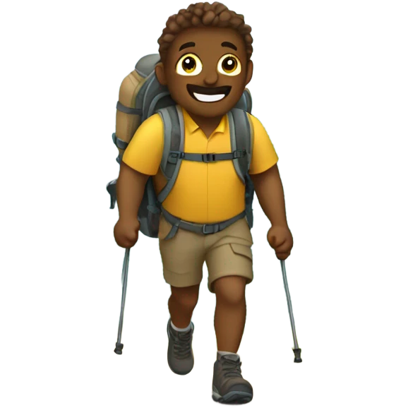 hiking on a sunny day emoji