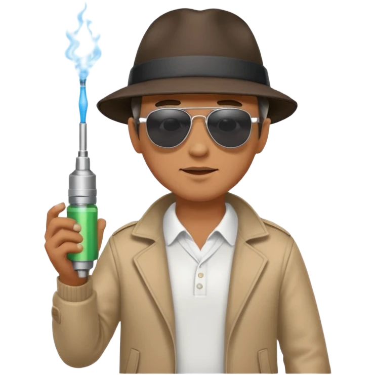 man crossing with atomizer emoji
