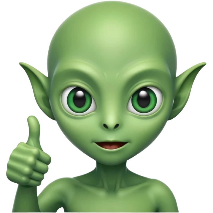 thumbs up alien emoji