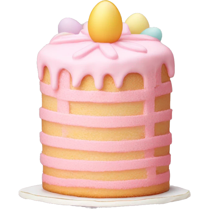 easter light pink cake emoji