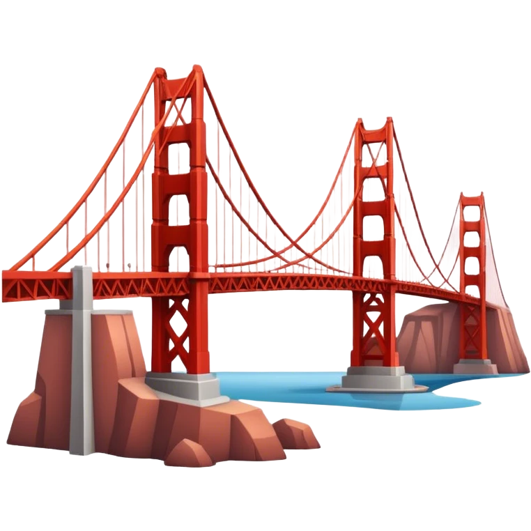 Cinematic Realistic Golden Gate Bridge Emoji emoji
