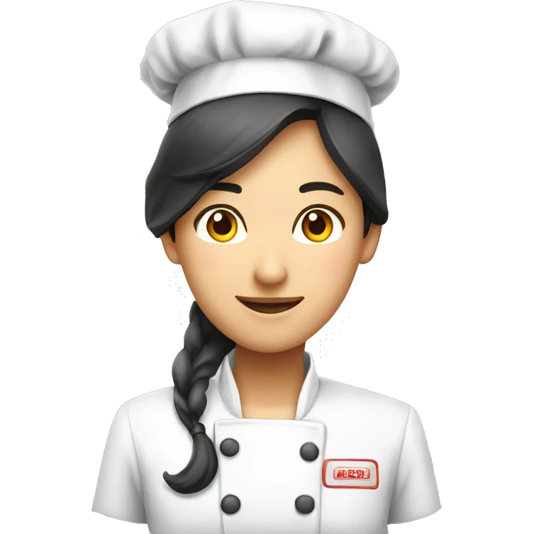 Handsome Male asian chef and an attractive female asian nurse emoji