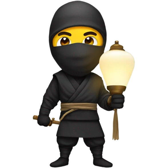 Ninja holding lamp emoji