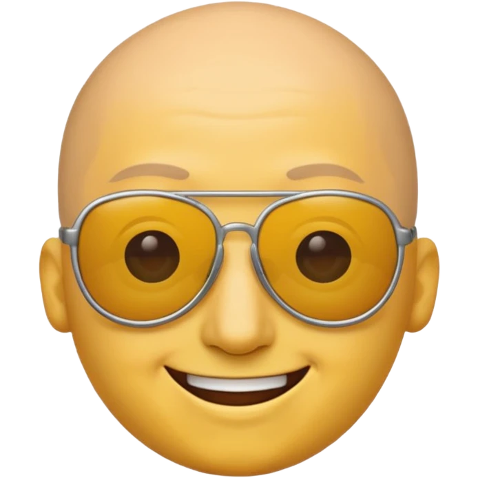 Bald emoji with sunglasses on back of head emoji