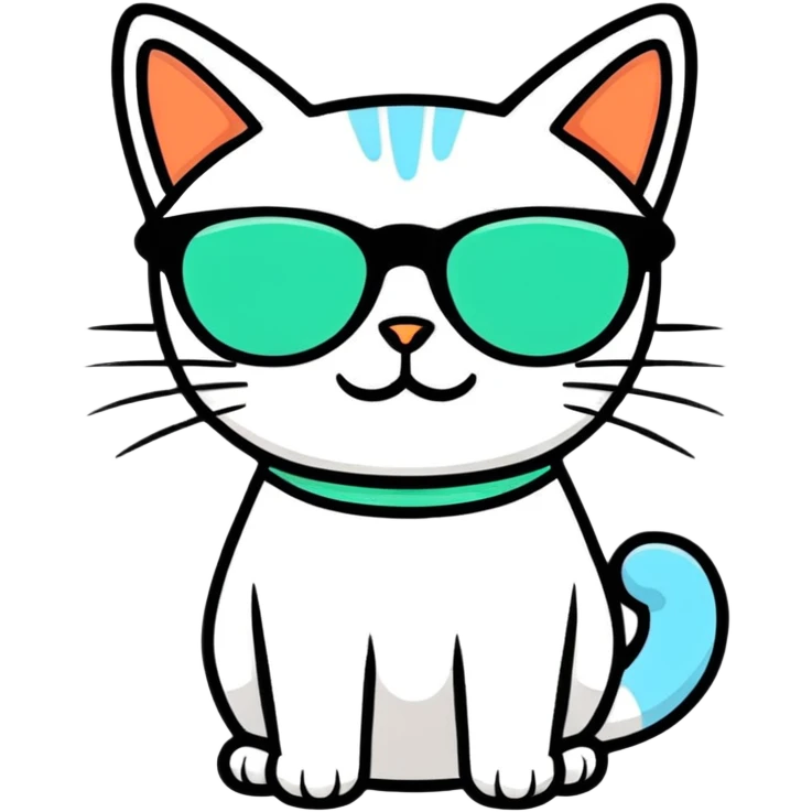 Cat with sunglasses emoji
