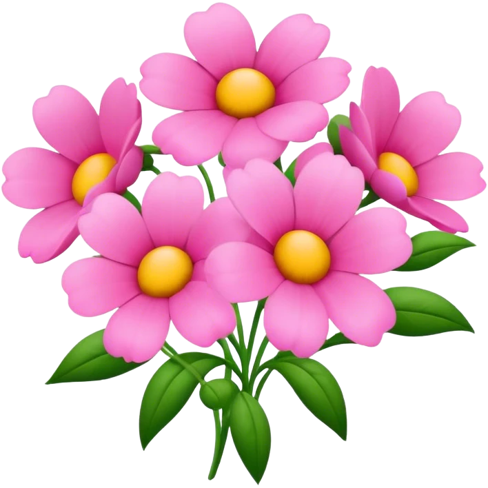 pink flowers emoji