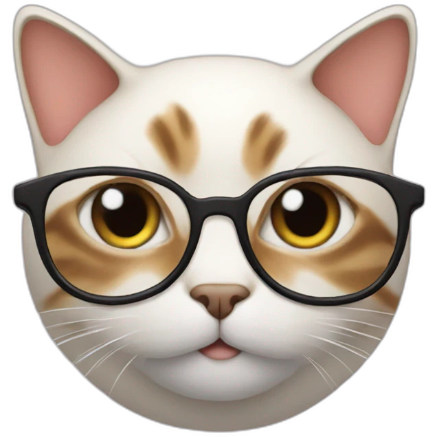 Cat with in car with glasses emoji