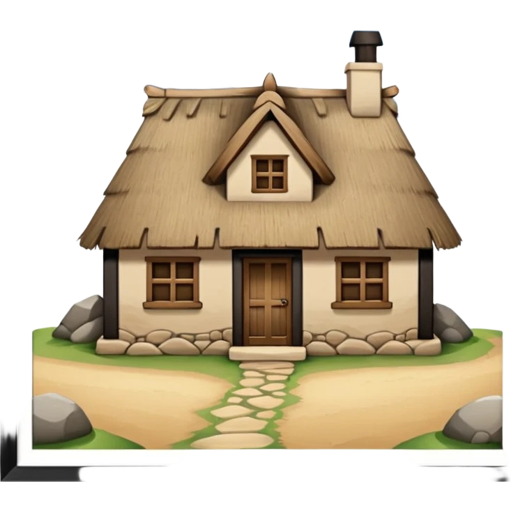 old times primitive houses emoji