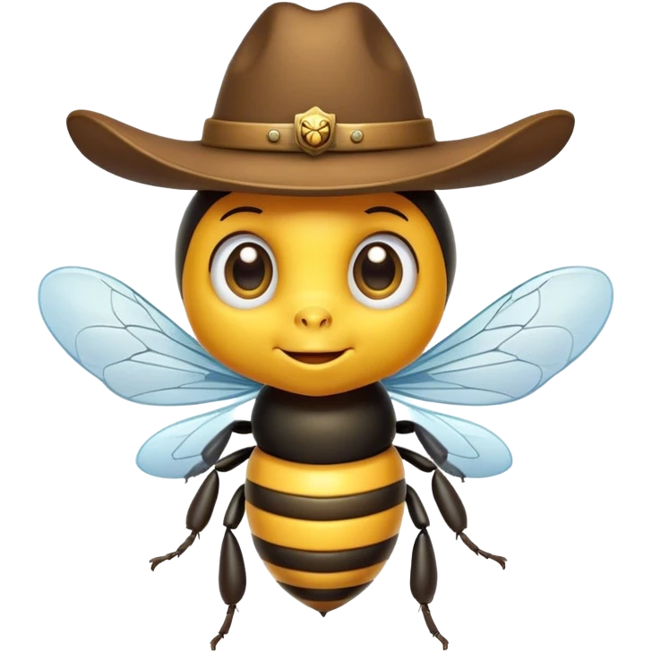 Bee with cowboy hat emoji