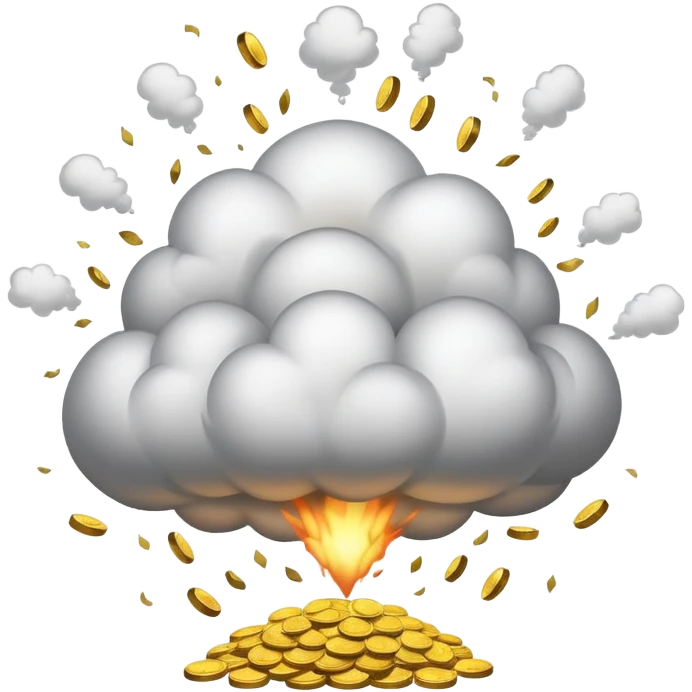Atomic money bomb explosion  emoji