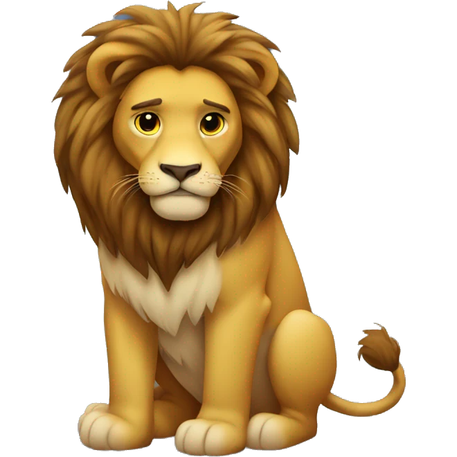 Lion wit heart broken  emoji