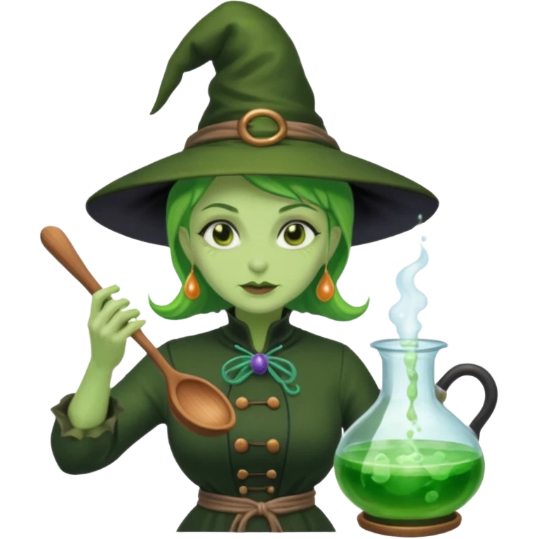 green witch cooking potion emoji