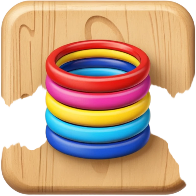 Colorful stacking rings emoji