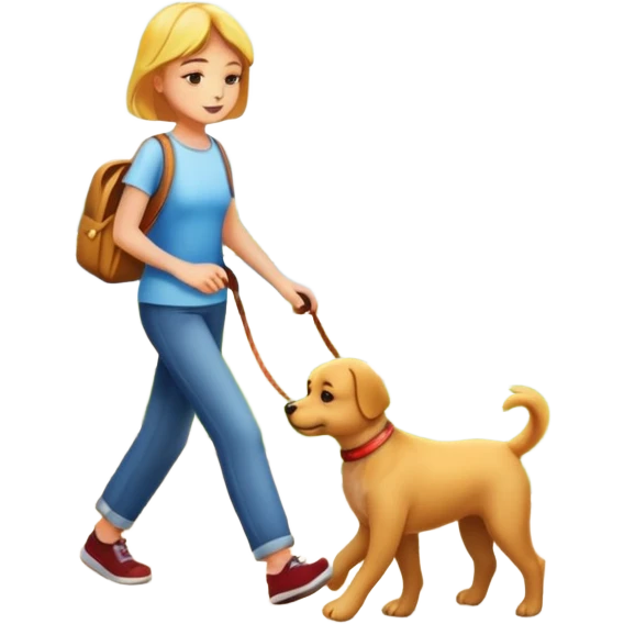 Pasear perrito emoji