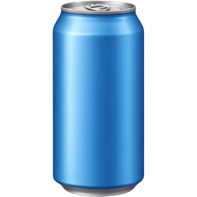 soft drink can, blue, without text emoji