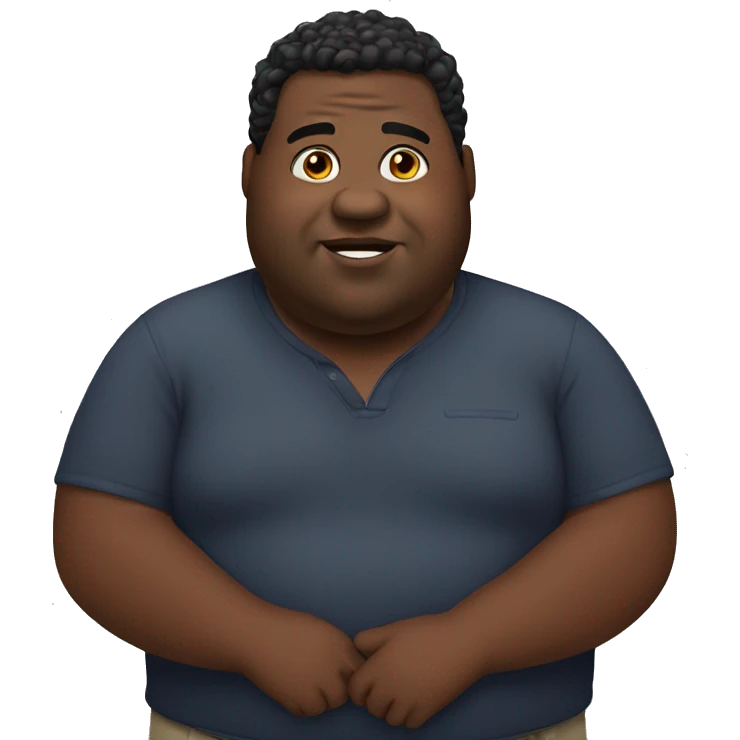 Fat black guy  emoji