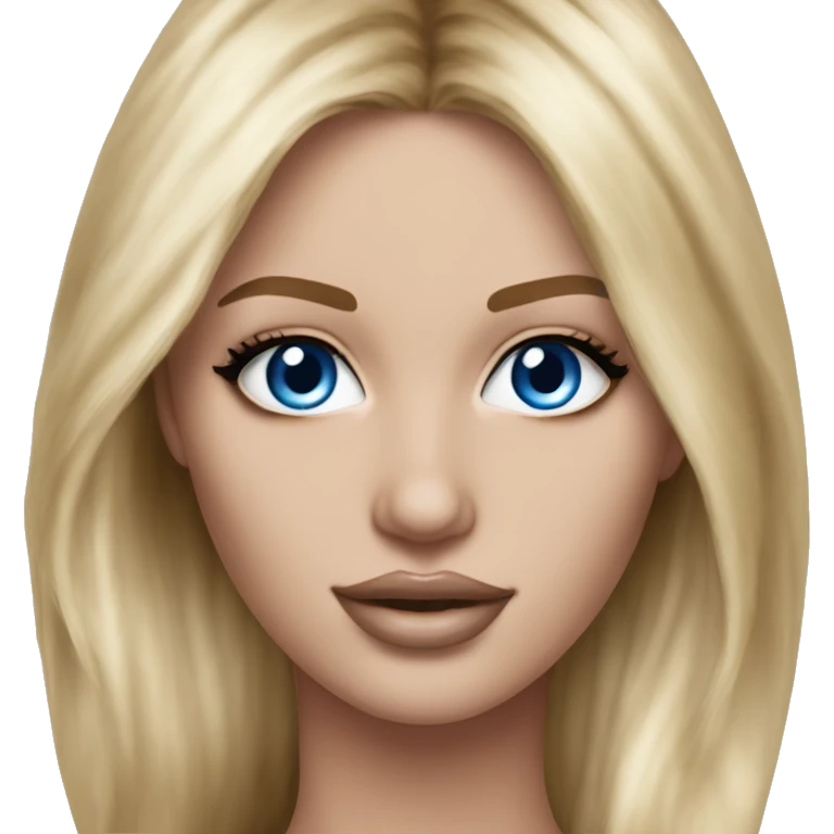 Realistic victoria secret model blonde blue eyes  emoji