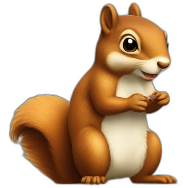 the winning squirrel stands on a pedestal emoji