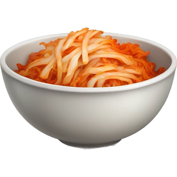 Kimchi: A bowl with spicy cabbage. emoji