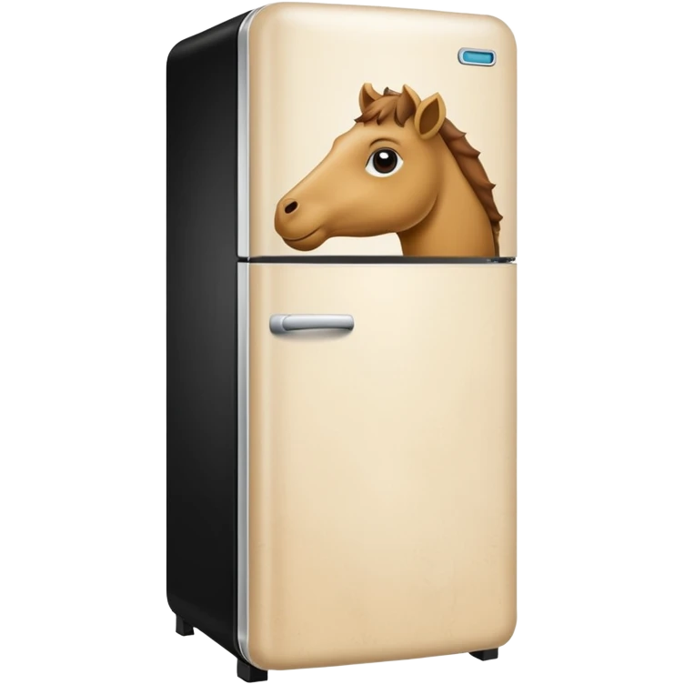 Refrigerador con cabeza de camello emoji