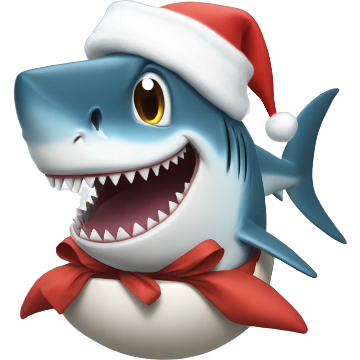 shark santa emoji