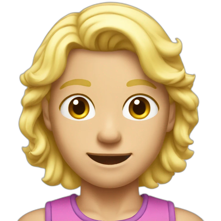 Adolescent blond musclé emoji