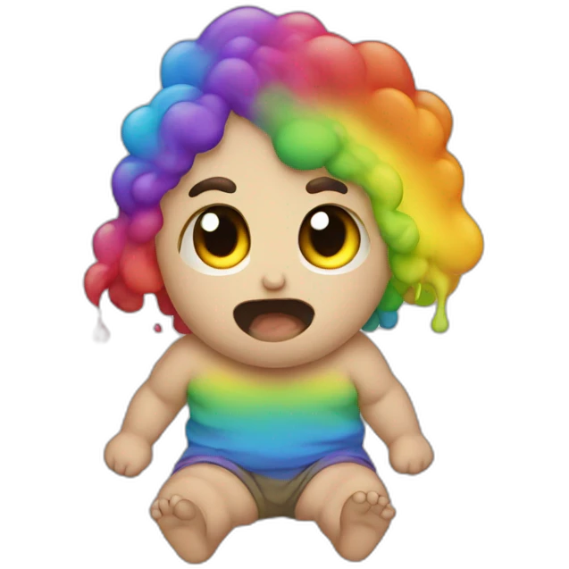 midget vomitting rainbow emoji