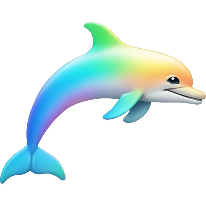 Iridescent pastel gradient dolphin emoji