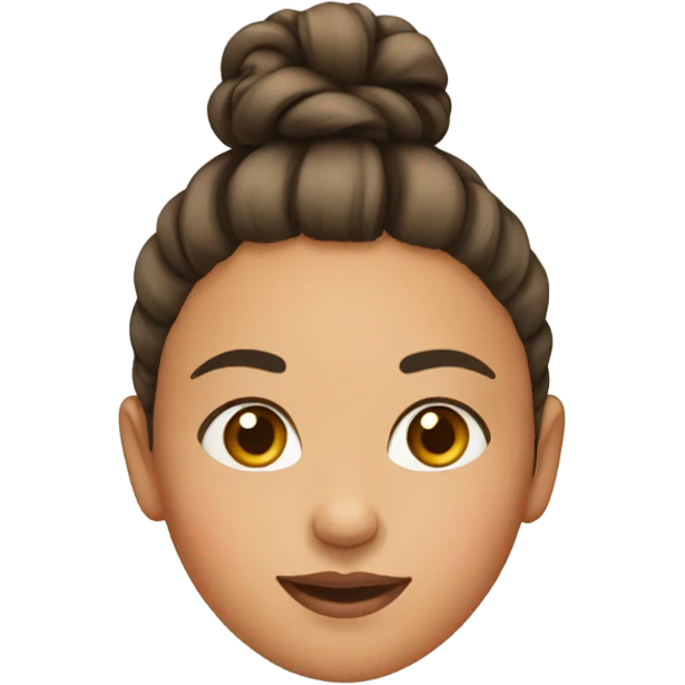 Girl with bun emoji