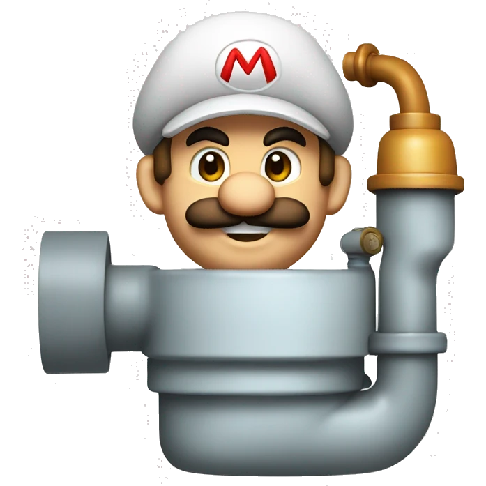 mario plumbing a pipe emoji