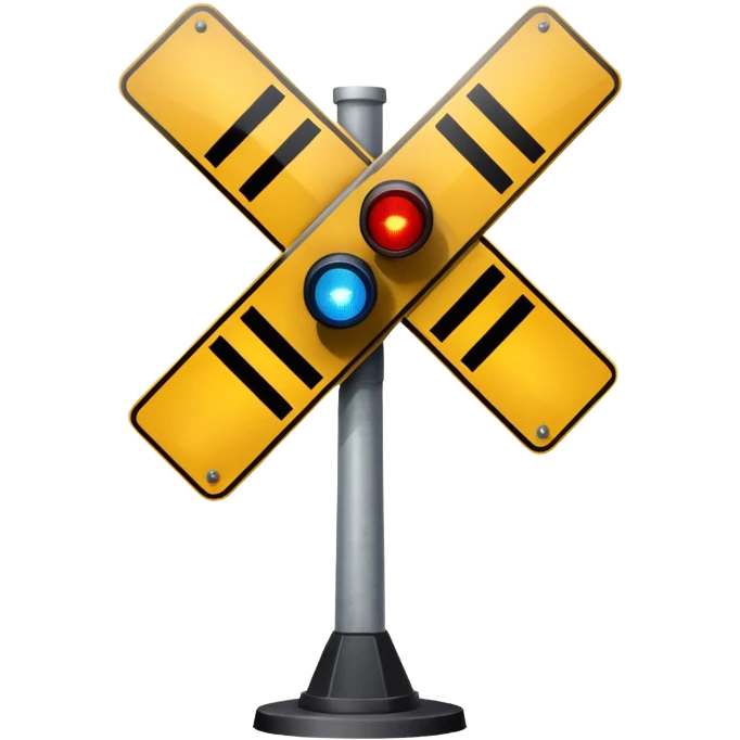 Railroad crossing light emoji