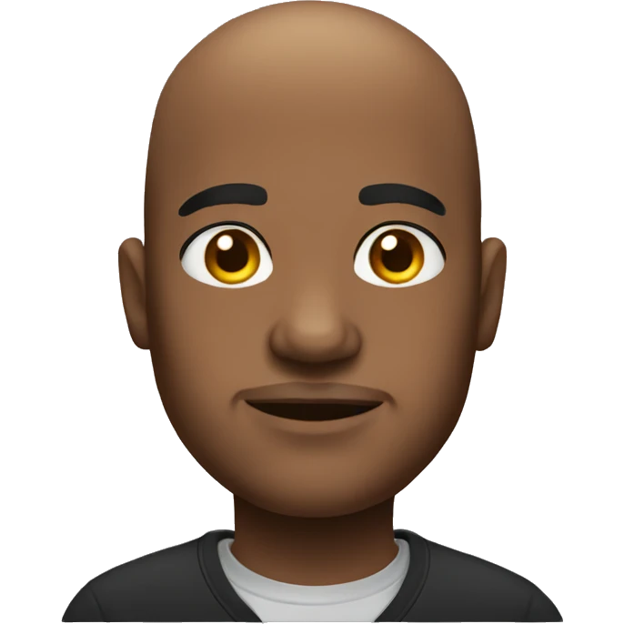 bald black man fat emoji