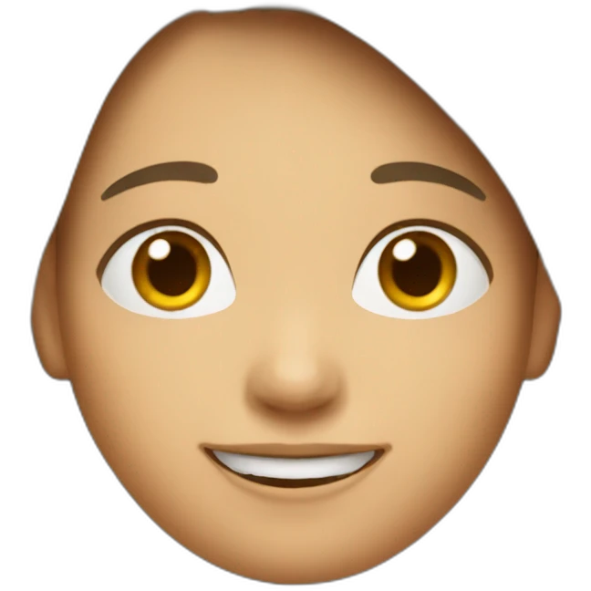 Smiling briwn hair woman emoji