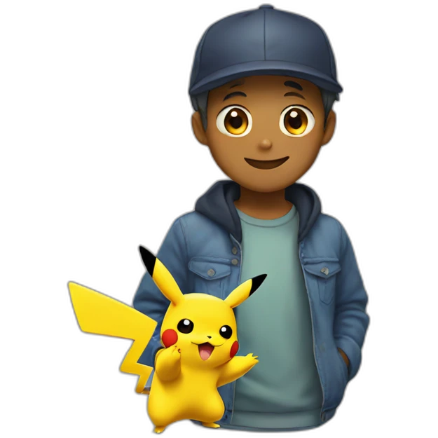 pikachu with emoji