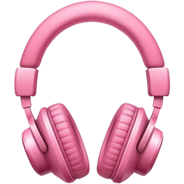 Unos audífonos rosa emoji