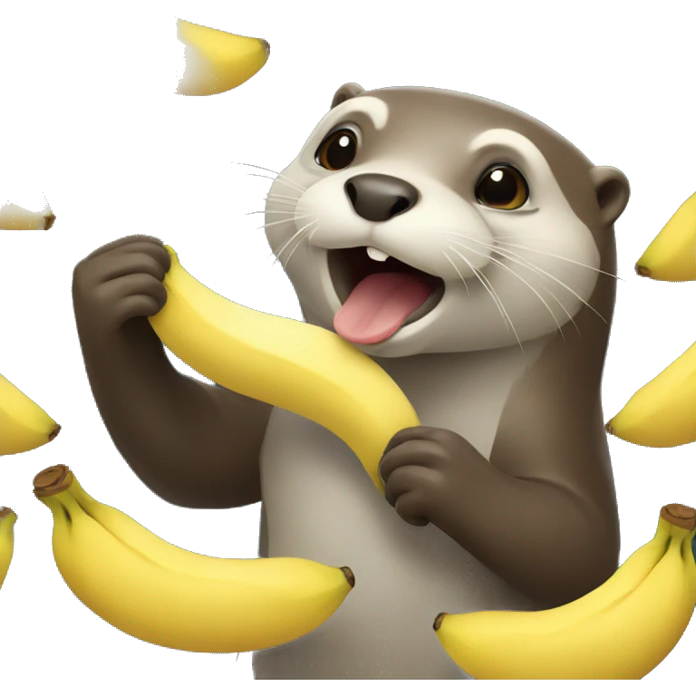 Otter eating a banana  emoji