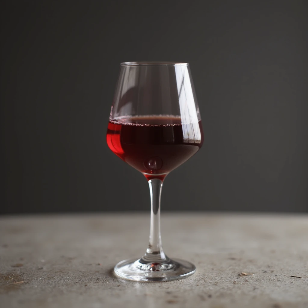 realistic glass of red wine in elegant stemware, photorealistic style emoji