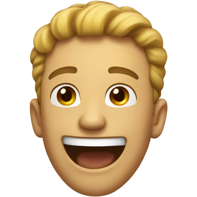 A men laughing  emoji