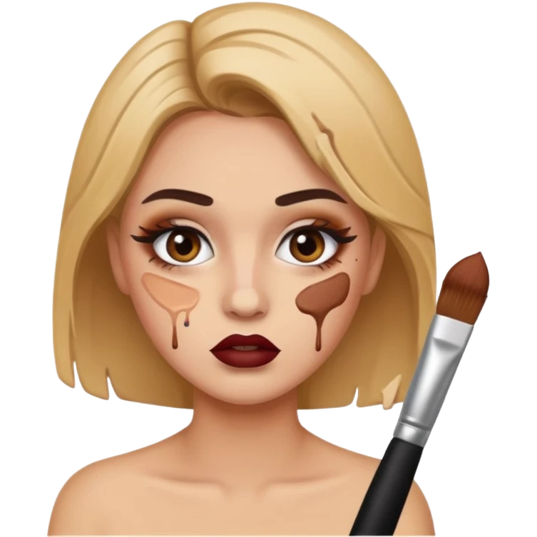 clumsy makeup artist emoji