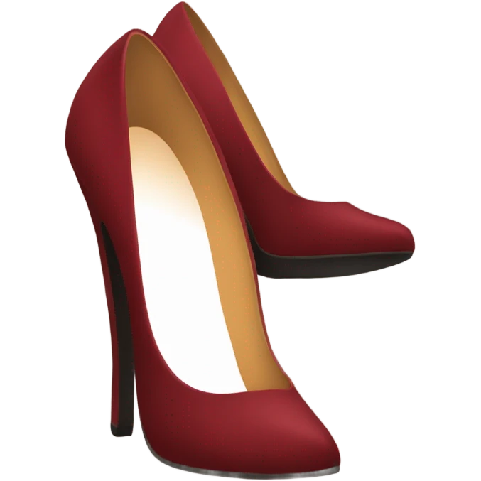 A dark red pair of heels emoji