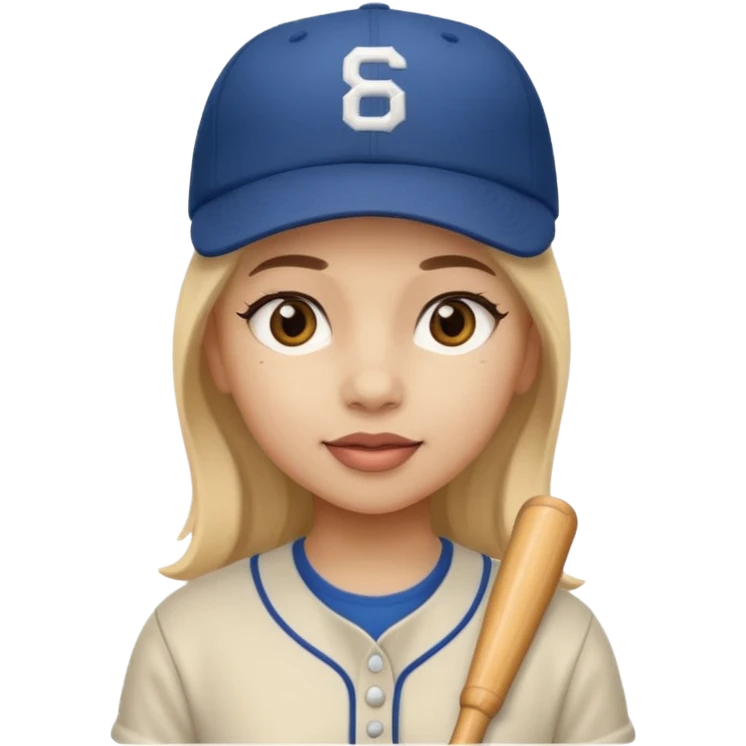 baseball hatted girl emoji