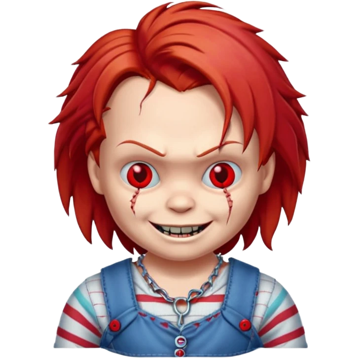 chucky horror icon neckless emoji