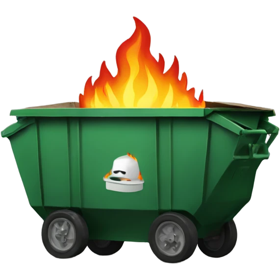 Dumpster fire emoji