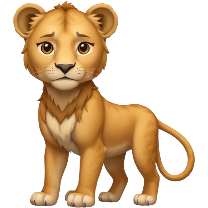in lion family, only mother., full body emoji