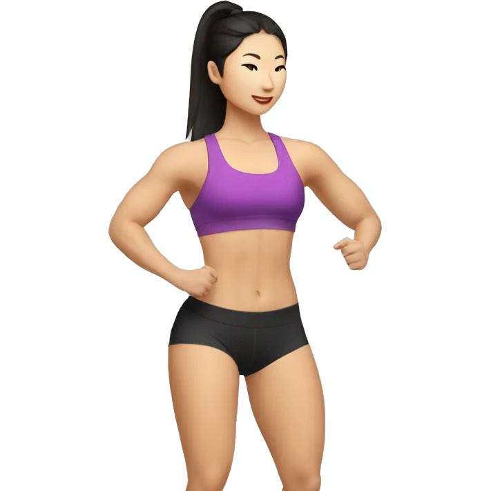 HIIT workout Asian women emoji